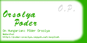orsolya poder business card